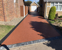 Black Borders, Black Triple Diamond, Finished In Daltex Red