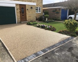 After - Finished In Harvest Gold With Charcoal Block Edging