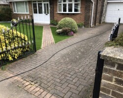 Before - Mossy, Dirty Block Paved Drive