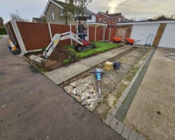 Before - Existing Concrete / Grass Area