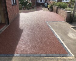 After - Charcoal Block Edging Finished With Daltex Red
