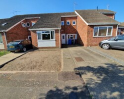 Before - Concrete Driveway With Dirt Area