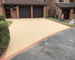 After - Driveway Extended, Red Block Edging, Finished In Cornfield