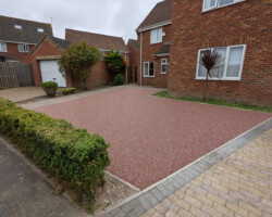After - Area Installed With Merlot Resin Bound