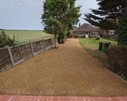 After - Red Blocks Installed, Finished In Tar And Stone
