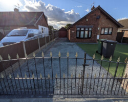 After - Charcoal Edging Installed, Finished In Grey Granite Tar And Stone