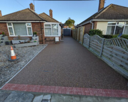 After - Red Block Edge & New Manhole Installed, Finished In Rose Garden