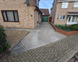Before - Small Cracked Concrete Driveway