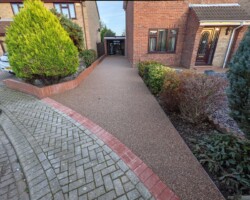 After - Red Block Edge & New Step Installed, Finished In Rose Garden