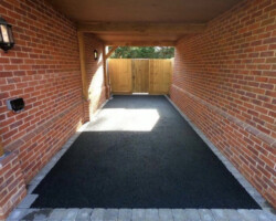 Tarmac Driveway With Charcoal Block Edge