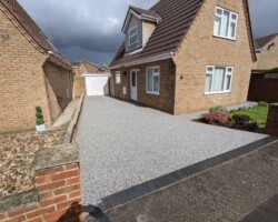 After - Charcoal Block Edging Installed, Finished In Moon shadow