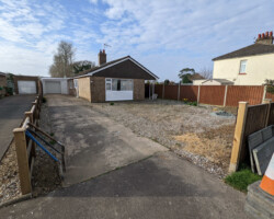 Before - Old Concrete Driveway And Stoned Area