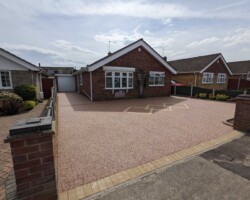 After - Triple Buff Coloured Diamond, Buff Block Edging Installed, Finished In Carnival