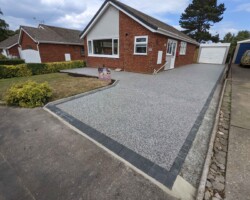 After - Charcoal Block Edging Installed, Finished In Domino