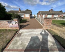 After - Brindle Block Edging Installed, Finished In Rose Garden