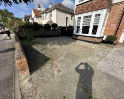 Before - Small Concrete & Gravel Driveway