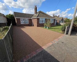 After - Driveway Completed In Evening Rose Resin Bound