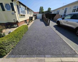 After - Charcoal Block Edging Installed - Finished In Starlight Resin Bound