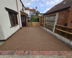 After - New Driveway With Brindle Block Edging Finished With Evening Rose Resin Bound