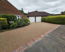 After - Brindle Block Edging Installed With Evening Rose Resin Bound
