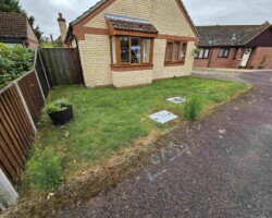 Before - Existing Lawn & Driveway