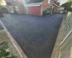 Brindle Block Edge Installed - Finished in 10mm Asphalt