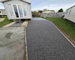 After - New Driveway Installed - Finished in Graphite & Platinum Resin Bound