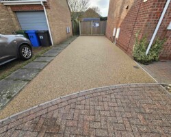 After - New Recess Manhole Installed / Finished in Cappuccino Resin Bound