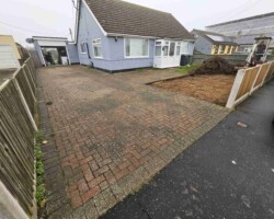 Before - Existing Block Pave Driveway & Lawn