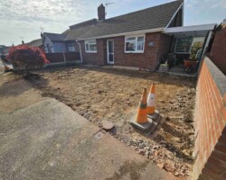Before - Existing Concrete & Lawn Area
