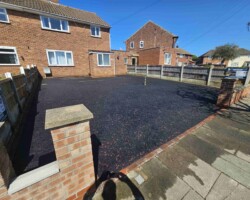 After - Brindle Block Edge / Security Post / New Recess Manhole / Finished With 6mm Asphalt